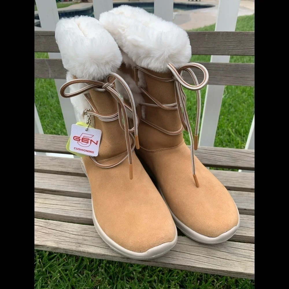 Skechers suede leather winter‎ boots NWT